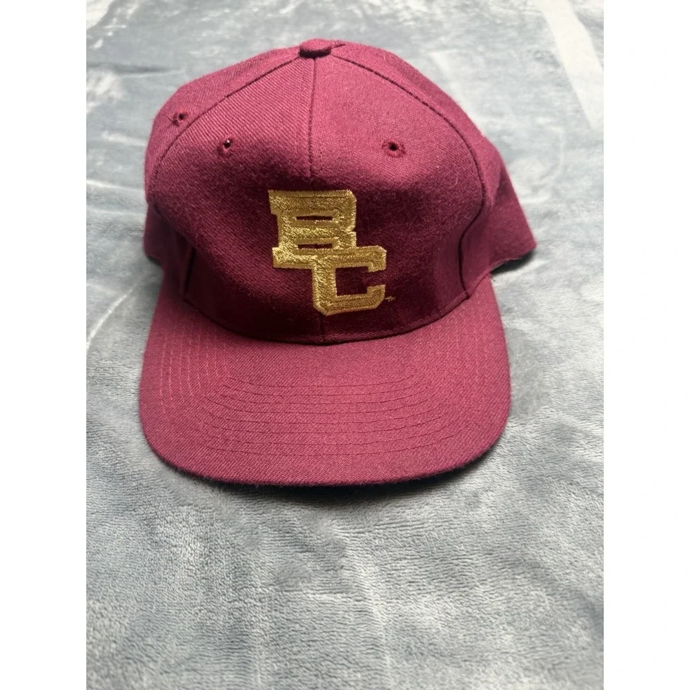 Vintage Boston College Wool Blend The Game Cap Hat Snapback NOS